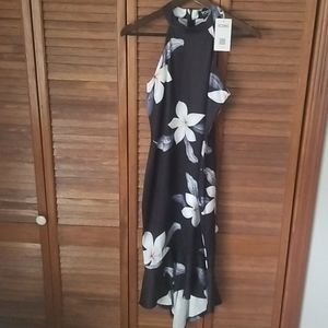 Black floral dress